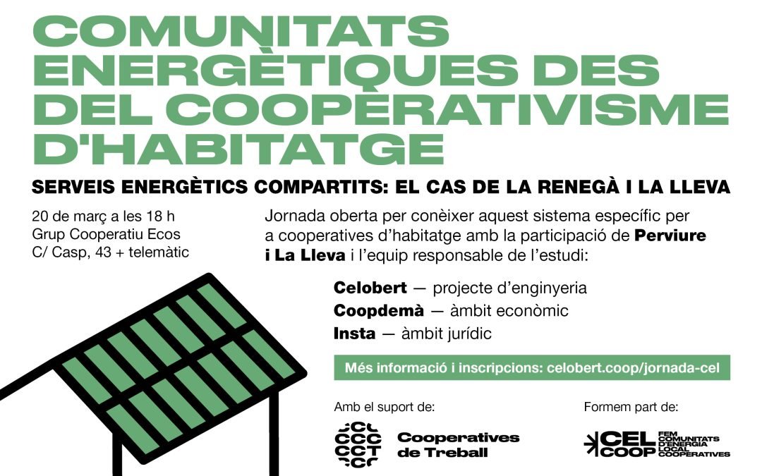 El cas de La Renegà, a la jornada ‘Comunitats energètiques des del cooperativisme d’habitatge’